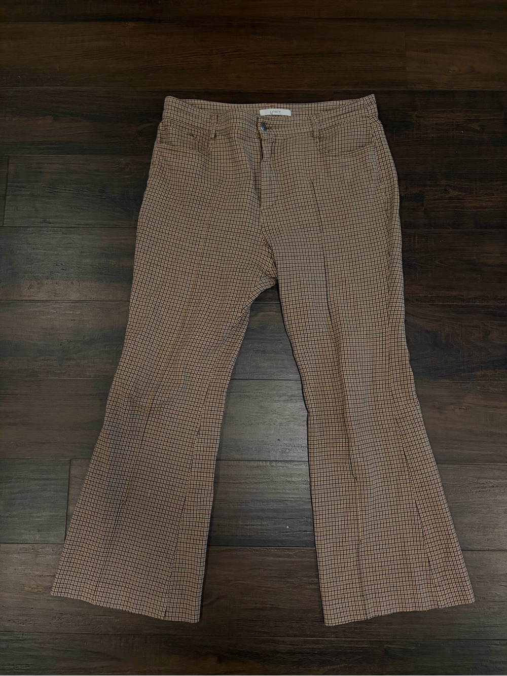 LOFT Brown Black Micro Houndstooth Pants Petite 12